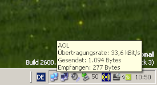 Einwahldialog bei Windows XP