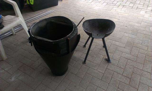 Warmwasserofen aufgeschnitten