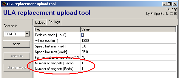 Anzahl der Magnete