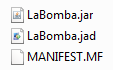 LaBomba.jar, LaBomba.jad, MANIFEST.MF